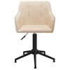 idaXL Въртящи се трапезни столове, 6 бр, кремави, текстил