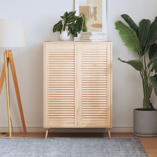 vidaXL Врати за шкафове с решетен дизайн 2 бр 99,3x39,4 см бор масив