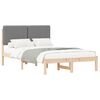 vidaXL Леглова рамка с тапицирана гръбна част Светлосиво 120 x 200 cm
