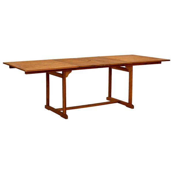 vidaXL Градински трапезен комплект, 7 части, акация масив и textilene