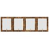 vidaXL Врата за кучета с поставки 4 pcs Опушен дъб 80 x 100 cm