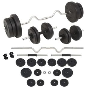 vidaXL Комплект щанга и дъмбели, 60 кг