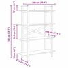 vidaXL Рафт за книги Старо дърво 100 x 33,5 x 140 см Инженерно дърво
