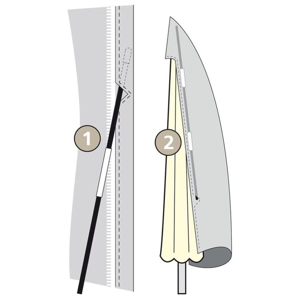 Eurotrail Калъф за чадър 260x60 см сив