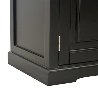 vidaXL ТВ шкаф, черен, 120x30x40 cм, дърво