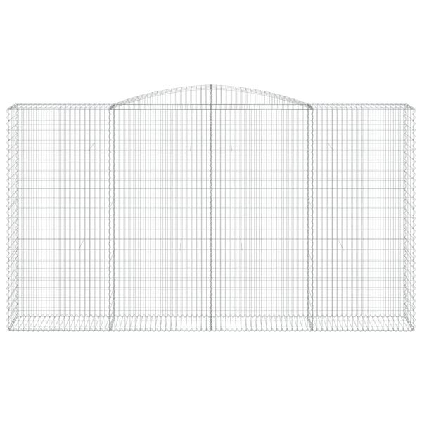 vidaXL Габионни кошници арка 3 бр 400x50x220/240 см поцинковано желязо