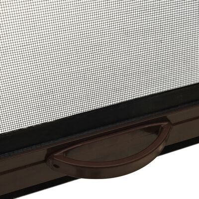 vidaXL Ролетен комарник за прозорци, кафяв, 100x170 см