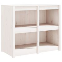 vidaXL Кухненски шкаф за открито, бял, 106x55x92 см, бор масив