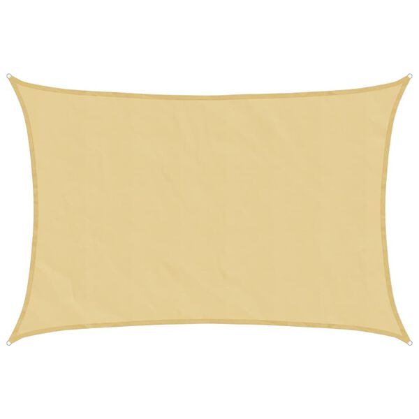 vidaXL Слънцезащитно платно пясъчно 7x6 м 100% полиестер Оксфорд