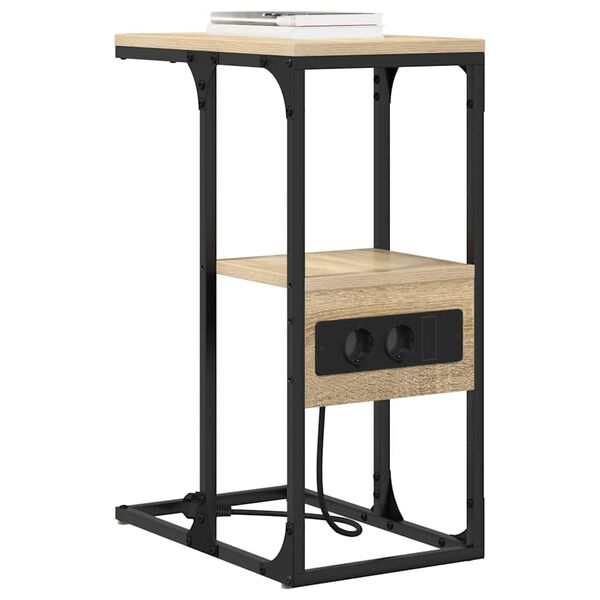 vidaXL Нощен шкаф дъб сонома 41.5 x 26 x 60.5 см Инженерно дърво