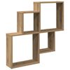 vidaXL стенна етажерка Artisan Oak 80x15x78,5 cm инженерна дървесина