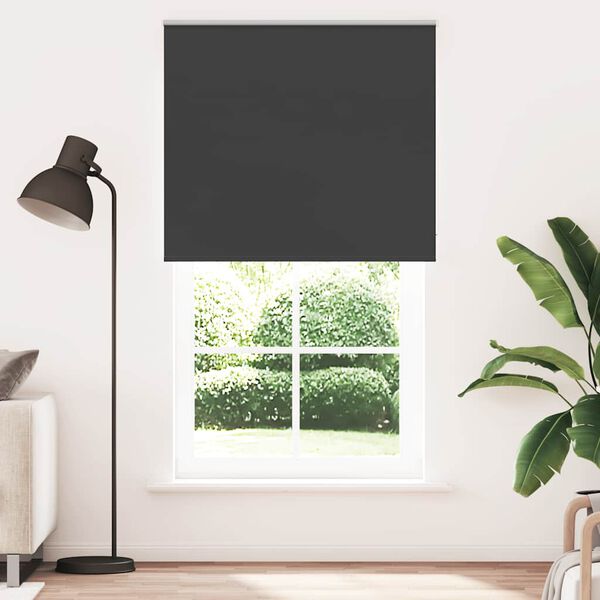 vidaXL Ролетна щора Blackout Black 125x230 cm Ширина на плата 121,6 cm
