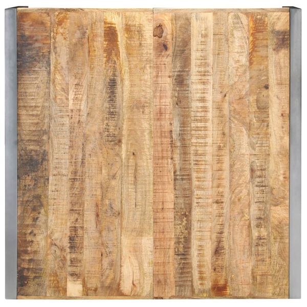 vidaXL Маса за кафе, 120x120x40 см, грубо мангово дърво