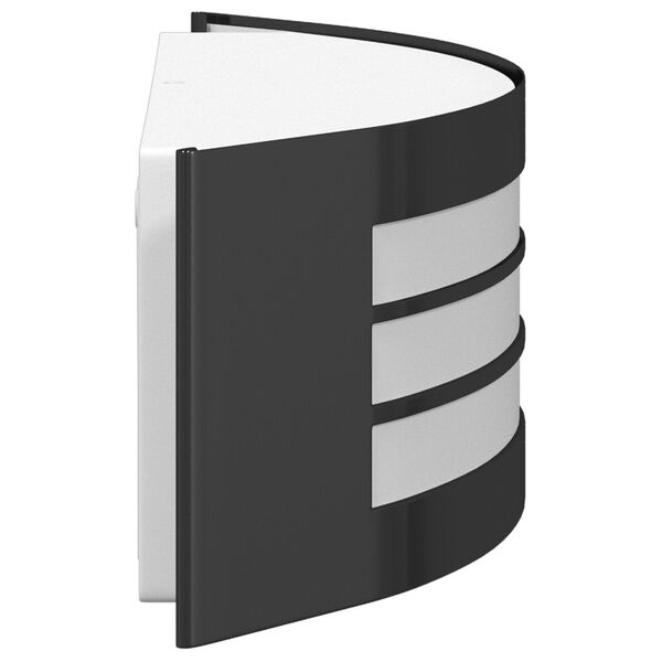 vidaXL Външна стенна лампа Черно 32 x 10 x 10 см Неръждаема стомана