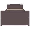 vidaXL Рамка за легло с чекмеджета, тъмнокафява, бор масив, 90х200 см