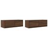 vidaXL ТВ шкафове 2 бр Кафяв дъб 80x31x25,5 см инженерно дърво
