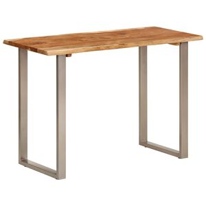 vidaXL Трапезна маса, 110x50x76 см, акациево дърво масив