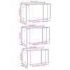 vidaXL Стифиращи маси, 3 бр, сив сонома, инженерно дърво
