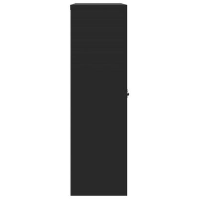 vidaXL Шкаф за папки черен 90x40x140 см стомана