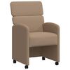 vidaXL Столове с Колела 2 pcs Капучино 58 x 65 x 98 см Изкуствена