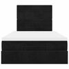 vidaXL Османска легло с матраци и LED, черно, 120x200 см, кадифе