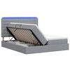 vidaXL LED легло за съхранение с матрак Светлосиво 180 x 200 cm