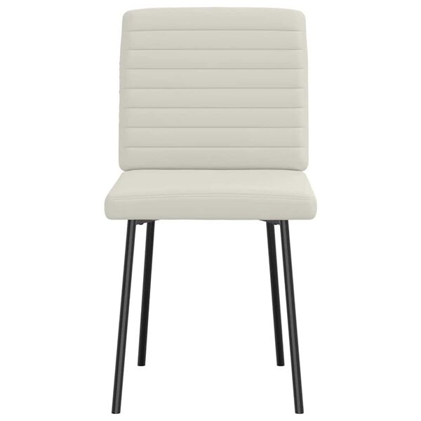 vidaXL Трапезни столове, 4 бр, кремави, кадифе