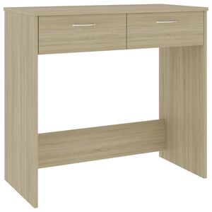 vidaXL Бюро, дъб сонома, 80x40x75 см, инженерно дърво