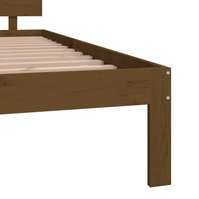 vidaXL Рамка за легло, меденокафява, дърво, 180x200 cм, Super King