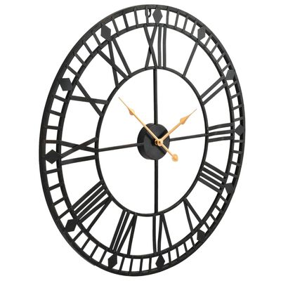 vidaXL Винтидж стенен кварцов часовник, метал, 60 см, XXL