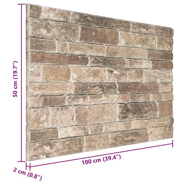 vidaXL Стенни панели 10 pcs Многоцветен 100 x 50 cm EPS пяна