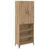 vidaXL Висок шкаф Дъб 69,5 x 34 x 180 см Инженерна дървесина