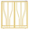vidaXL Конзолна маса златиста 70x30x70 см неръждаема стомана и стъкло