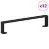 vidaXL Крака за мебели 12 бр. Черно 481 x 40,5 x 100 мм Желязо