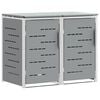 vidaXL Съхранение на контейнер for 2 Bins 240L Неръждаема стомана Сиво