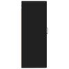vidaXL Окачен шкаф,черен, 35x34x90 см, инженерно дърво