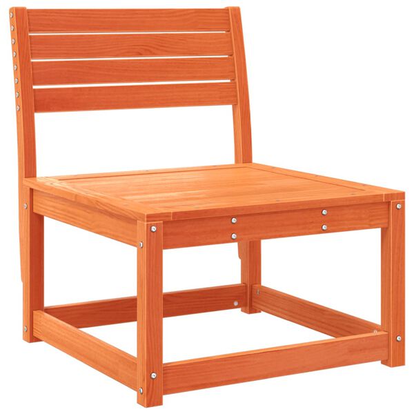 vidaXL Градински дивани с възглавници, 2 бр, восъчнокафяв бор масив