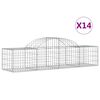 vidaXL Габионни кошници арка 14 бр 200x50x40/60 см поцинковано желязо