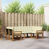 vidaXL Комплект дивани за открито 6 pcs Натурален и Крема