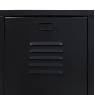 vidaXL Гардероб метален, индустриален стил, 67x35x107 см, черен