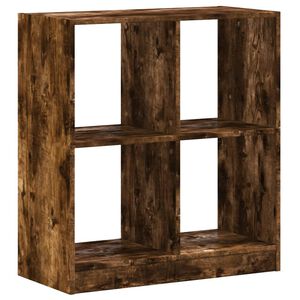 vidaXL Библиотека, опушен дъб, 68,5x32x75 см, инженерно дърво