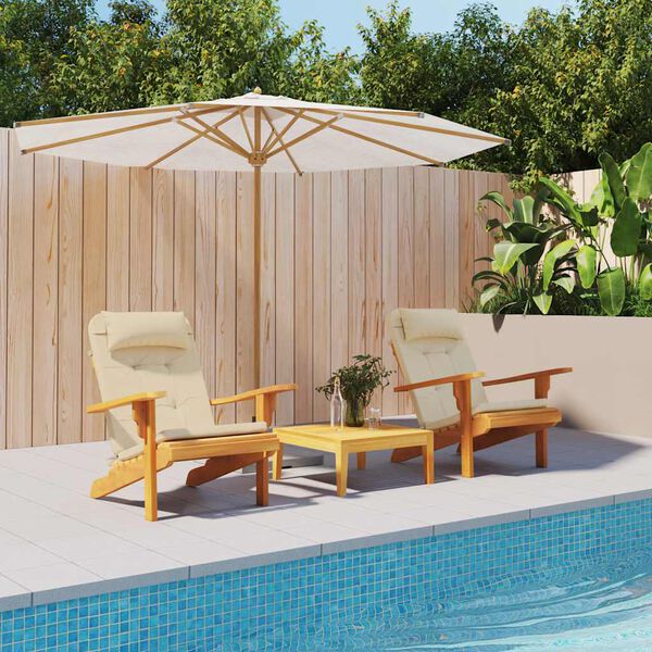 vidaXL Възглавници за столове Адирондак, 2 бр, бежови, Оксфорд плат