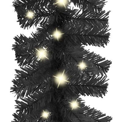 vidaXL Коледен гирлянд с LED лампички, 20 м, черен