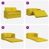 vidaXL Подов разтегателен диван 2-в-1 тъмножълт 122x204x55 см кадифе