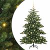 vidaXL Изкуствено коледно дърво с хингед Зелен 150 cm PVC и стомана