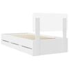 vidaXL Рамка за легло Бял 100 x 200 cm Инженерен дървен материал
