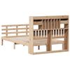 vidaXL Легло с етажерка за книги, без матрак, 135x190 см, бор масив