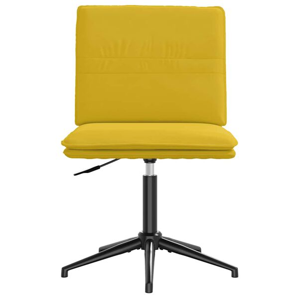 vidaXL Трапезни столове, 4 бр, жълти, кадифе