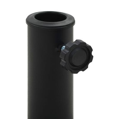 vidaXL Основа за чадър, полукръгла, полирезин, 15 кг, черна