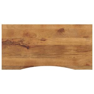 vidaXL Плот за бюро с извивка 120x60x2,5 см грубо мангово дърво масив